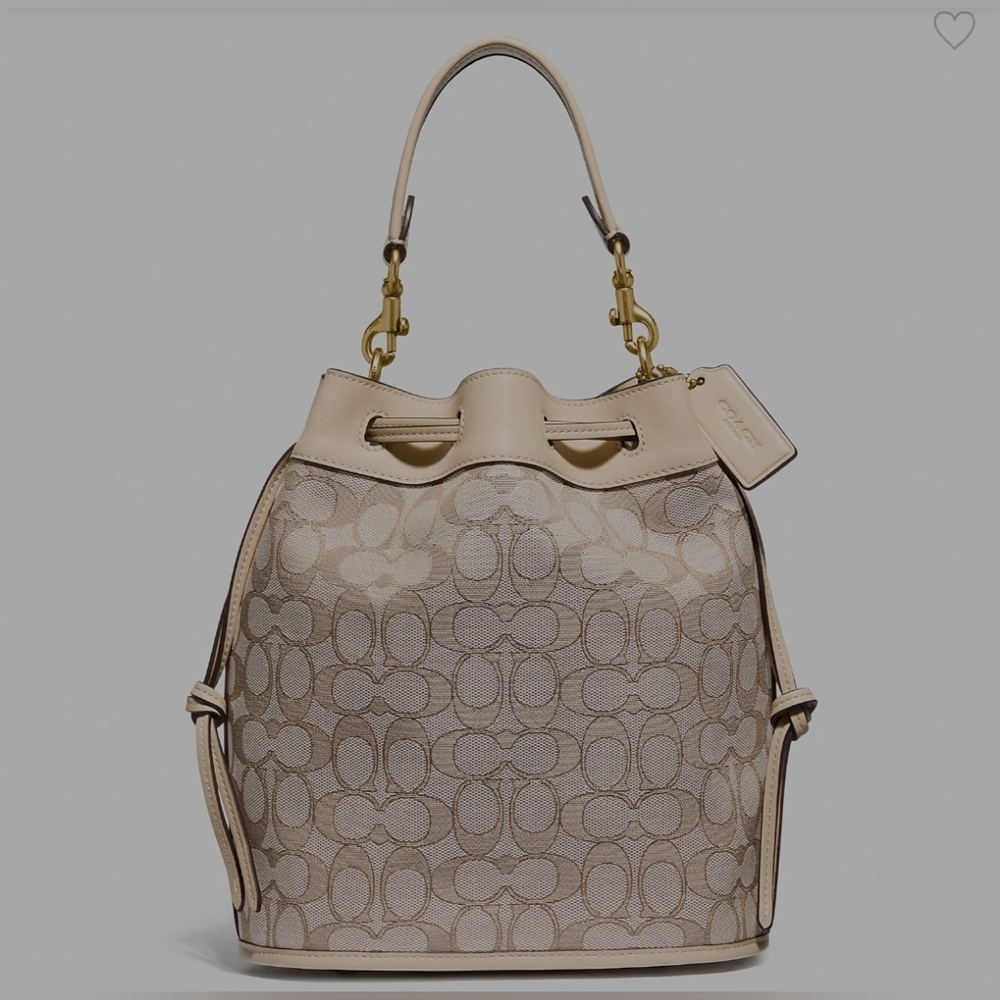 NWT Coach Signature Jacquard Bucket Bag - Picture 6 of 16